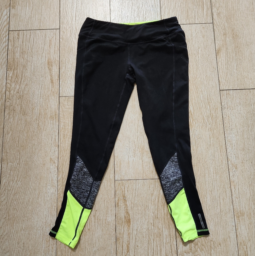 Tangerine Leggings Womens Sz S Black Gray Noen Capri Workout Athletic Pants Gym